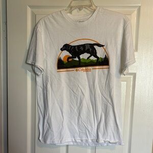 Columbia PHG mens white short sleeve graphic t-shirt size medium